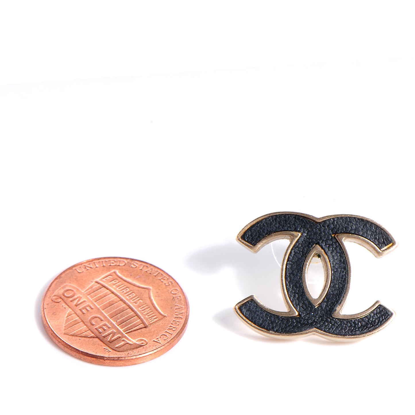 Lambskin CC Earrings Black