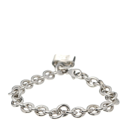 Tiffany Sterling Silver 1837 Lock Charm Oval Link Bracelet 3 of 5