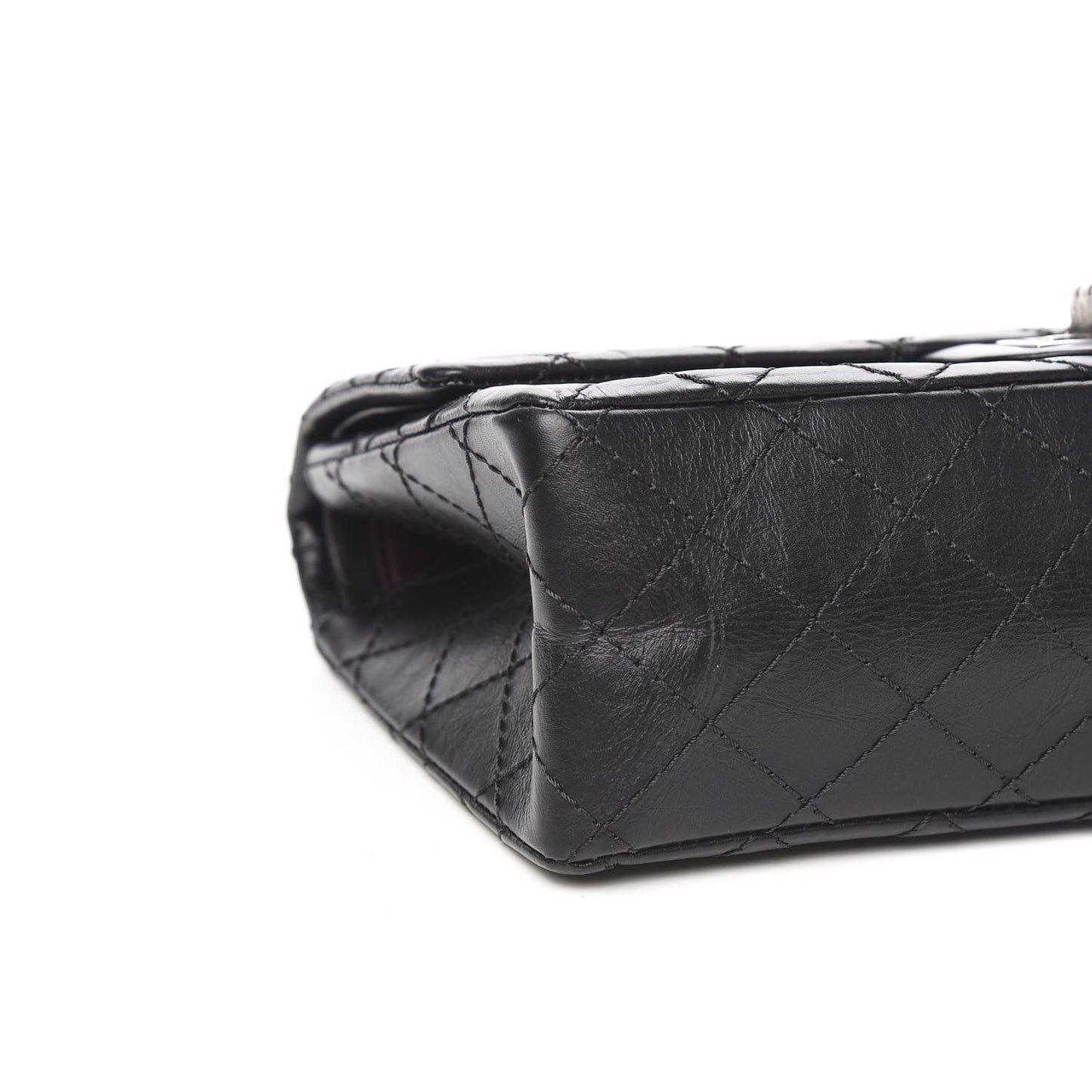 Aged Calfskin Quilted 2.55 Reissue 225 Flap Black