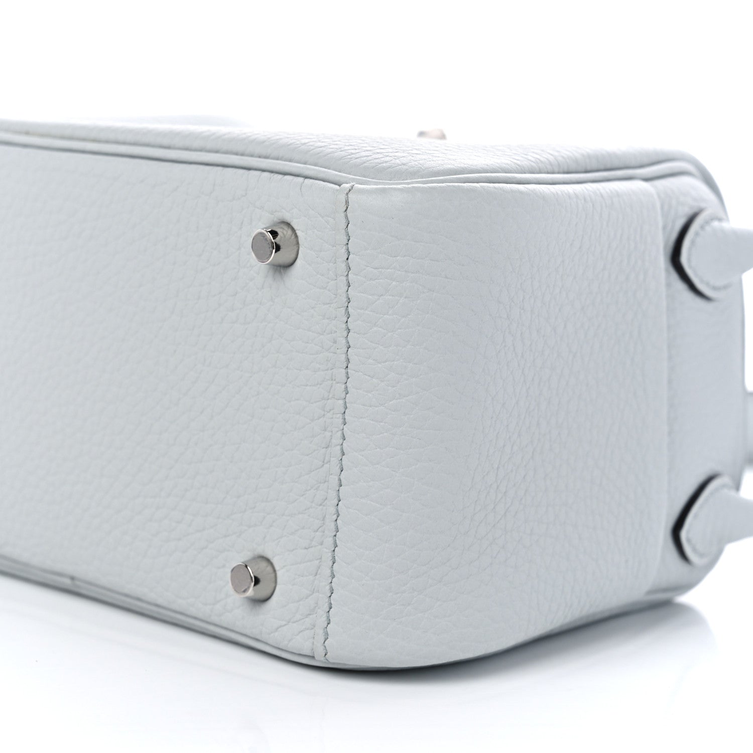 Hermes Taurillon Clemence Mini Lindy 20 Bleu Pale 10 of 10
