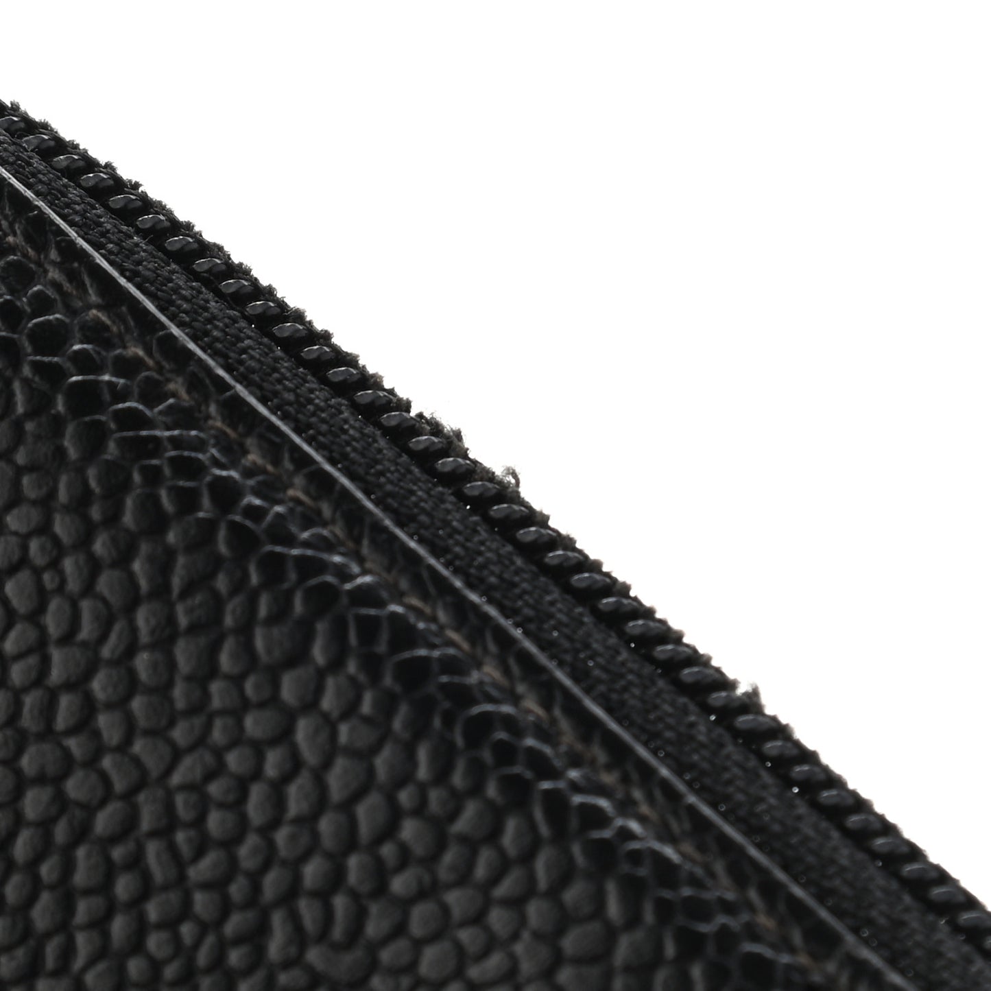 Caviar Large Timeless CC Zip Around Wallet Black