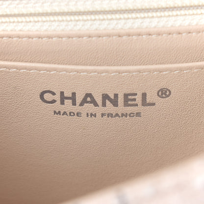 Chanel Tweed Quilted Mini Rectangular Flap Light Pink Black 6 of 9