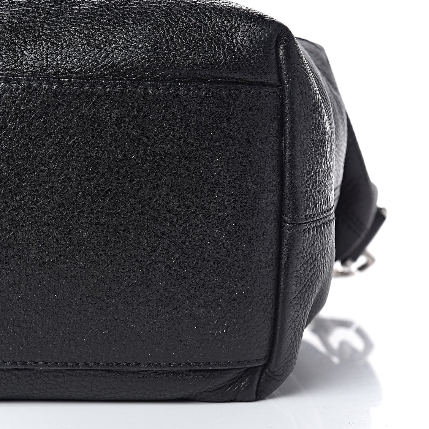 Waxed Calfskin Medium Studded Nightingale Black