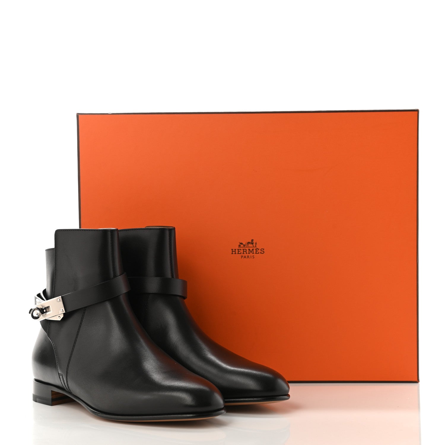 Hermes Calfskin Neo Low Boots 37 Black 9 of 9