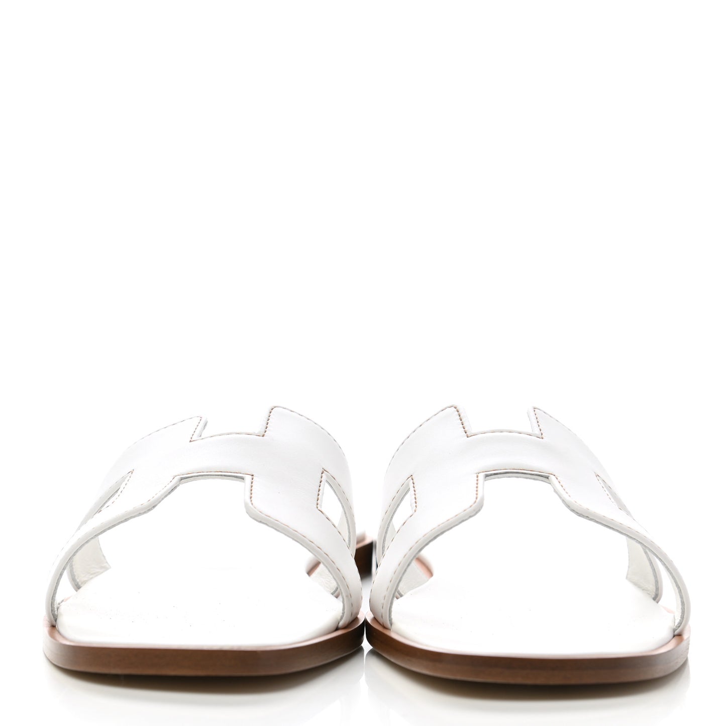 Box Calfskin Oran Sandals 37.5 White