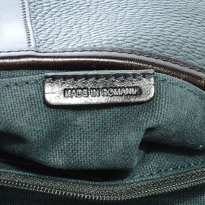 Burberry Leather Suede Brickfield Shoulder Bag Green 8 of 11