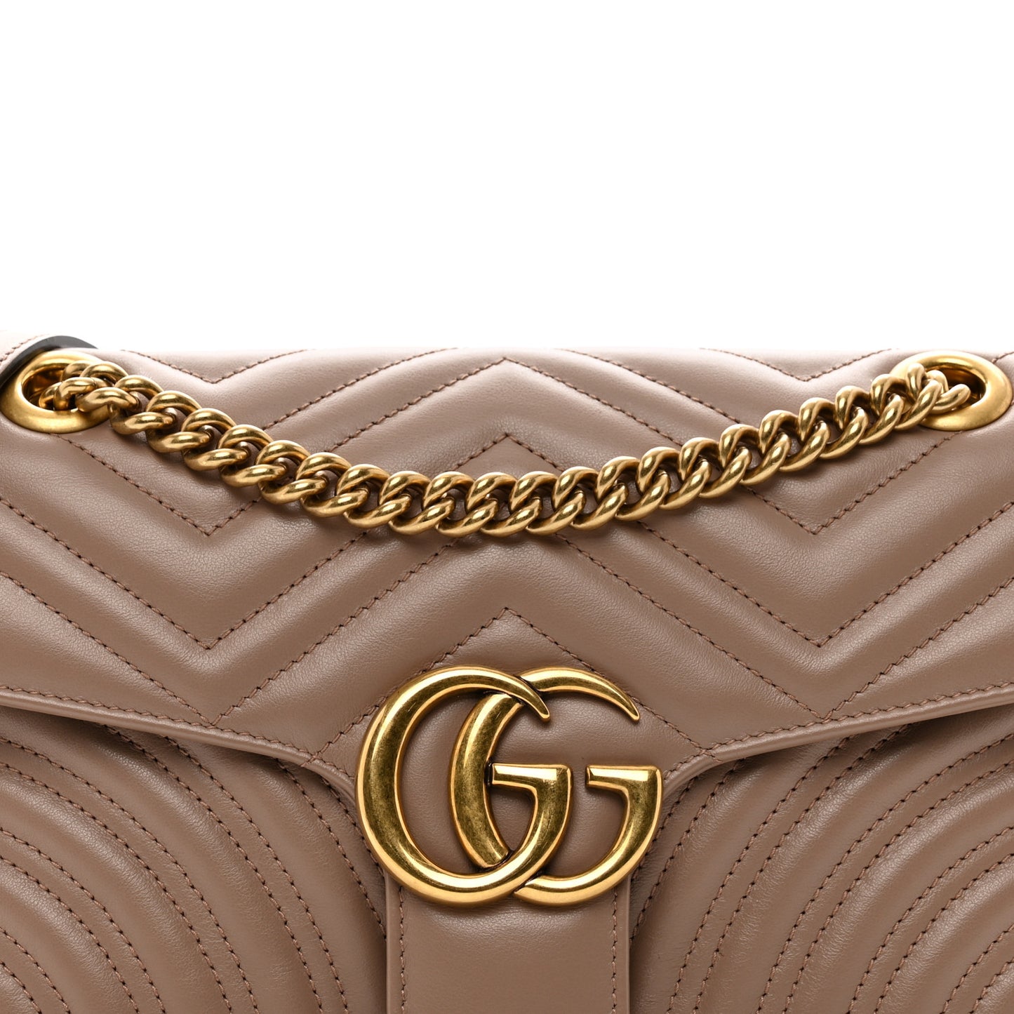 Calfskin Matelasse Small GG Marmont Shoulder Bag Porcelain Rose