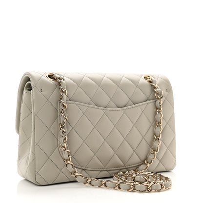 Chanel Lambskin Quilted Small Double Flap Grey 3 of 11