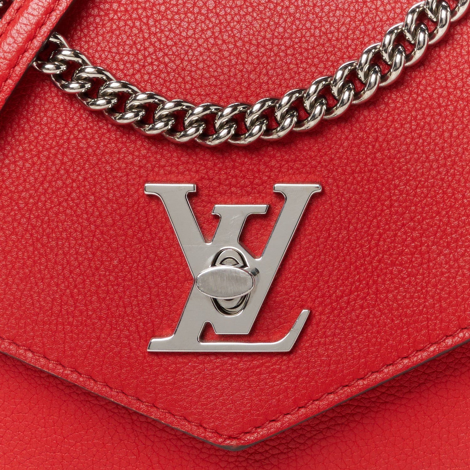 Louis Vuitton Soft Calfskin My Lockme Chain Bag BB Poppy 8 of 10