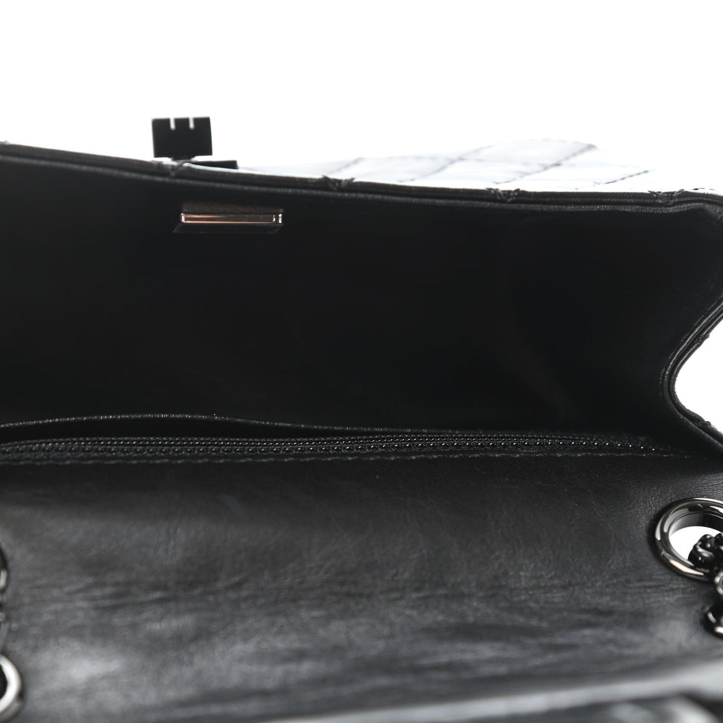 Aged Calfskin Quilted 2.55 Reissue Mini Flap So Black