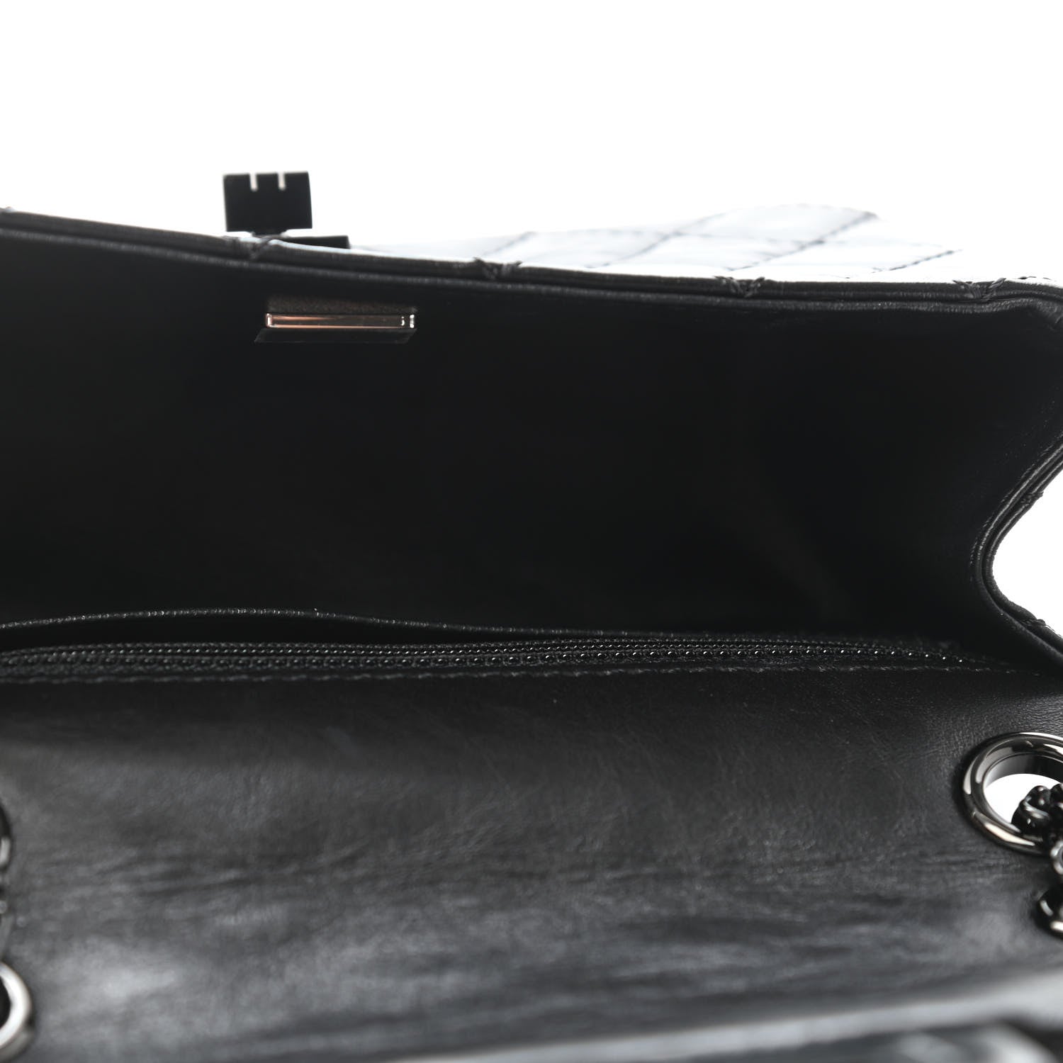 Chanel Aged Calfskin Quilted 2.55 Reissue Mini Flap So Black 4 of 4