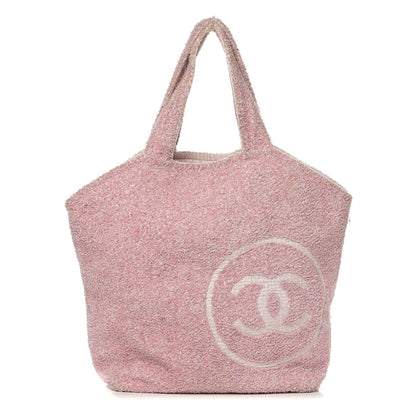 Chanel Terry Cotton CC Tote Pink 1 of 8