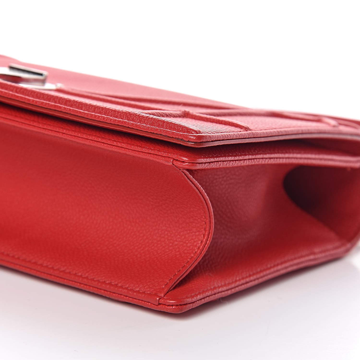 Christian Dior Grained Calfskin Medium Diorama Flap Bag Red 9 of 10