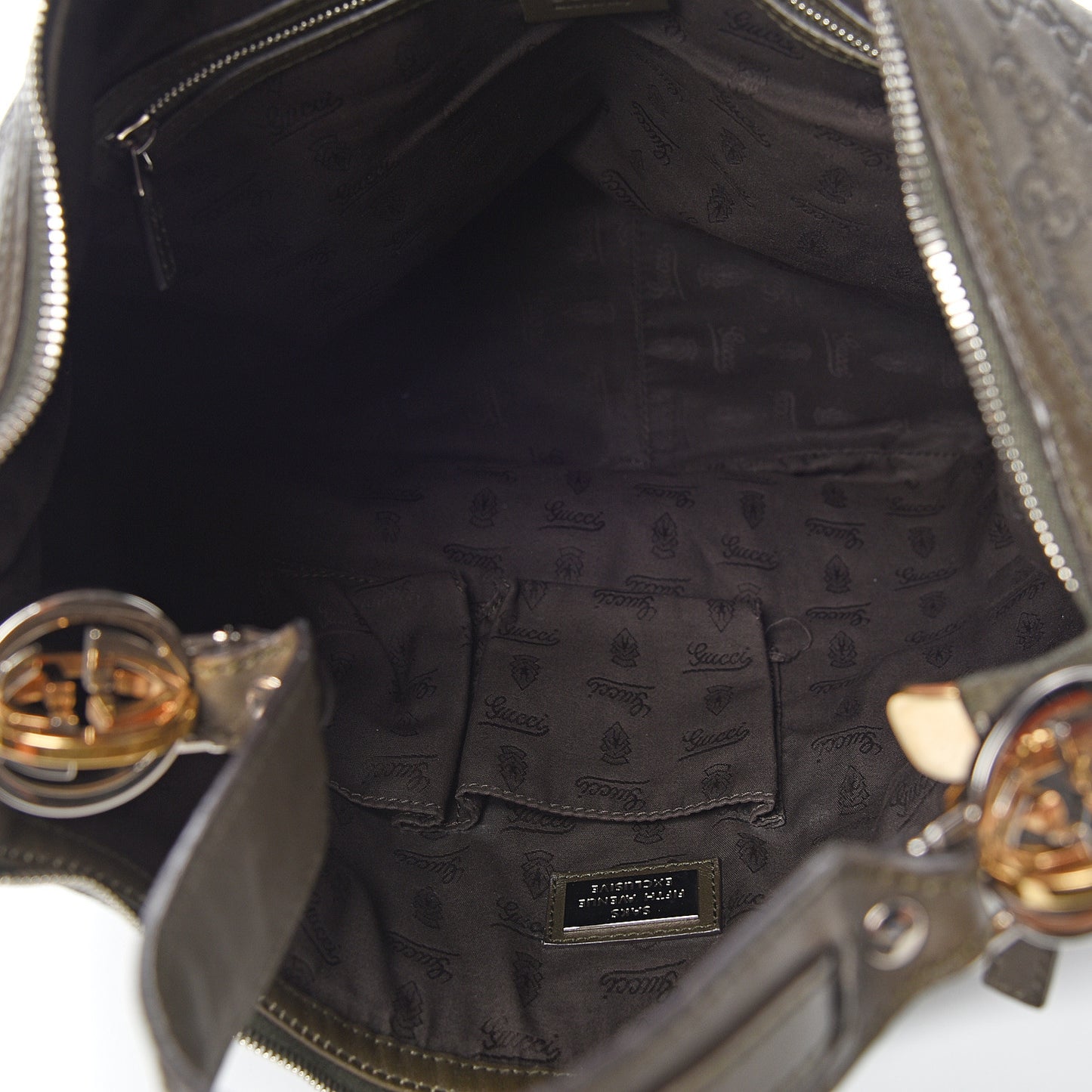 Guccissima Large GG Twins Hobo Olive Green