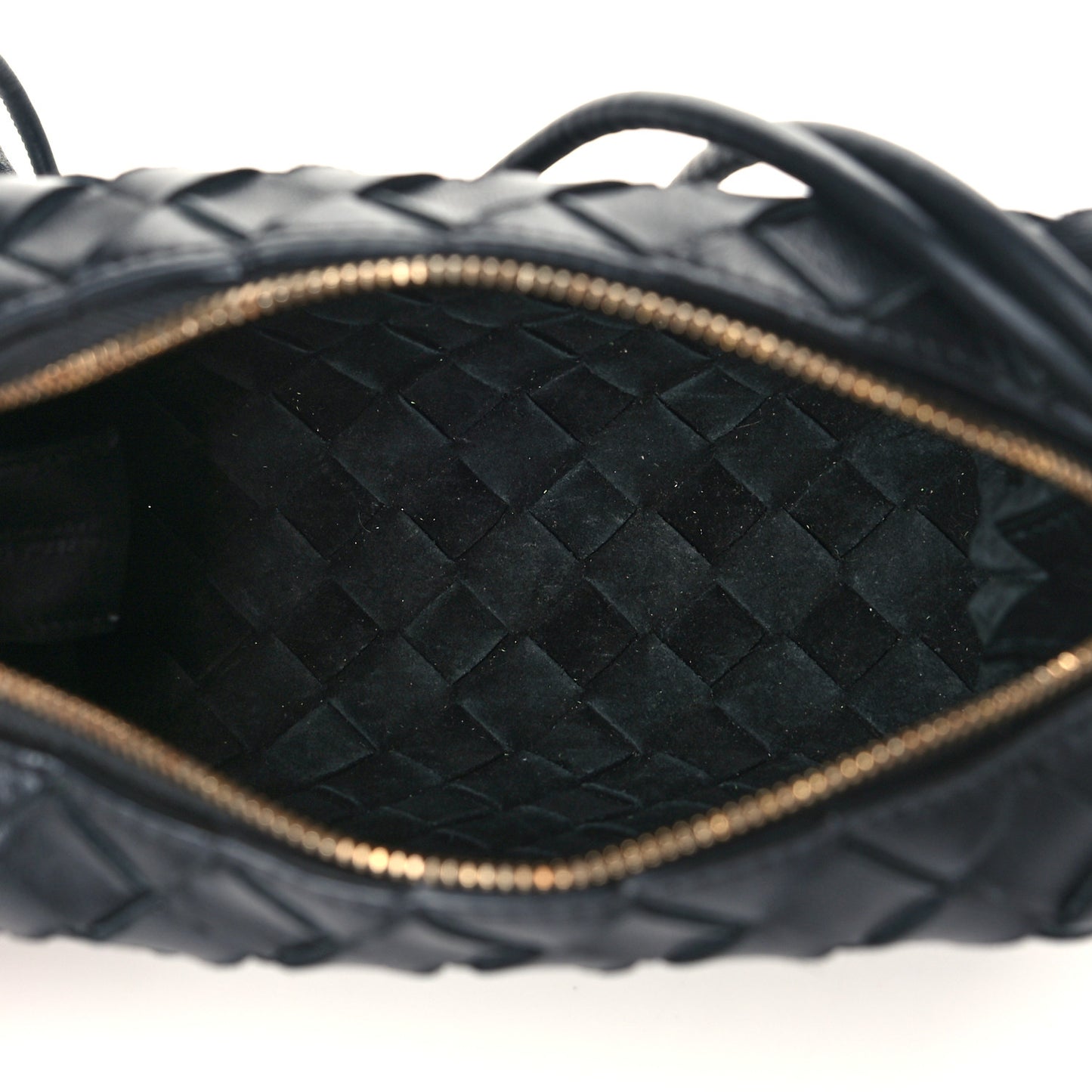 Nappa Intrecciato Mini Loop Camera Bag Black