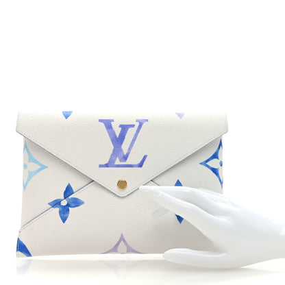 Louis Vuitton Monogram Giant By The Pool Kirigami Pochette Set Blue Rose Beige 2 of 8