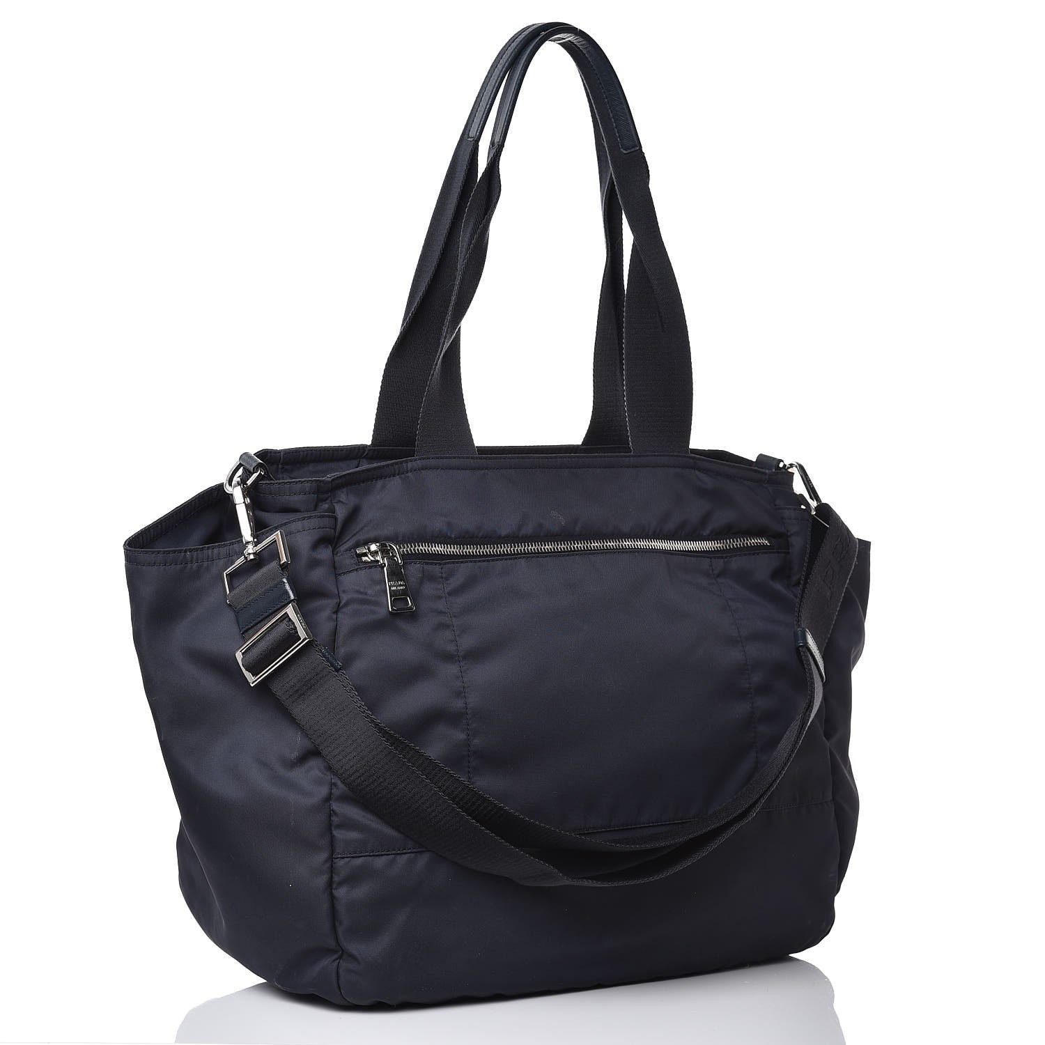 Prada Nylon Vela Baby Bag Blue 3 of 12