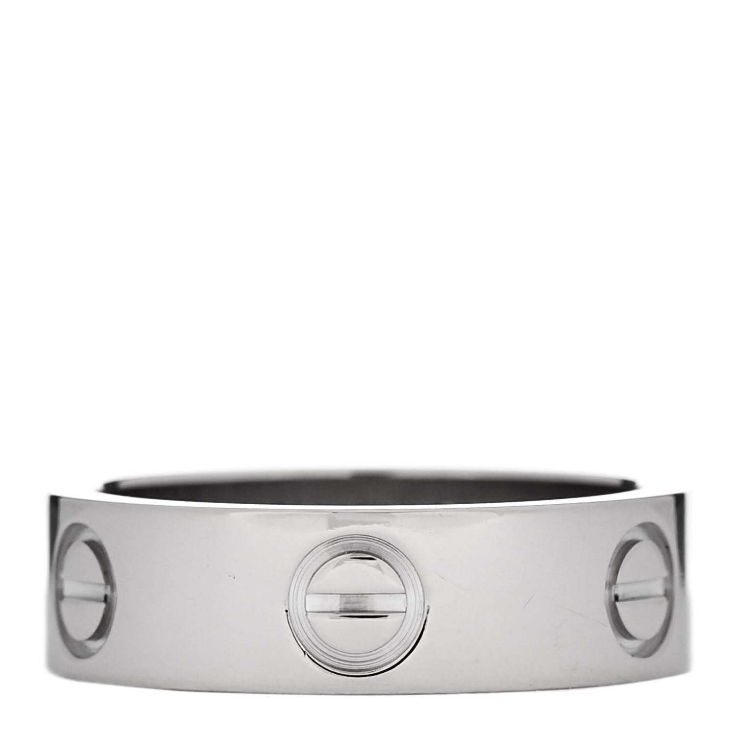 Cartier 18K White Gold 5.5mm LOVE Ring 51 5.75 1 of 4