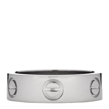 Cartier 18K White Gold 5.5mm LOVE Ring 51 5.75 1 of 4