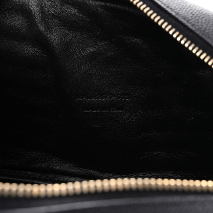 Saint Laurent Grain De Poudre Matelasse Monogram Mini Lou Camera Bag Deep Marine 7 of 11