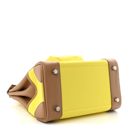 Hermes Toile Goeland Swift Cargo Birkin 25 Jaune Citron Chai 4 of 11