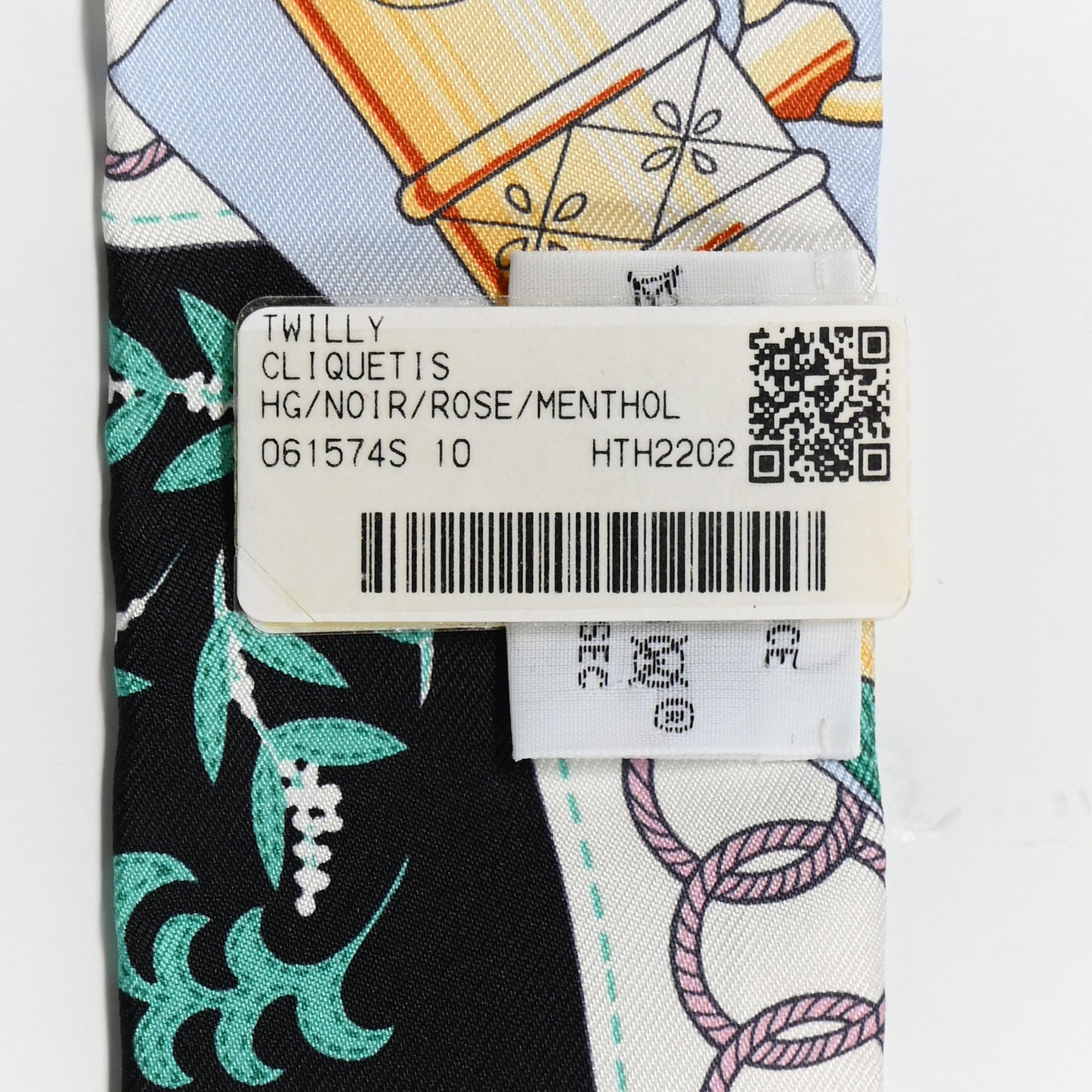 Silk Cliquetis Twilly Black Rose Menthol