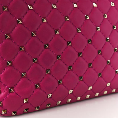 Valentino Garavani Nappa Medium Rockstud Spike Shoulder Bag Disco Pink 8 of 8
