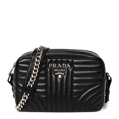 Prada Soft Calfskin Diagramme Camera Bag Black 1 of 9