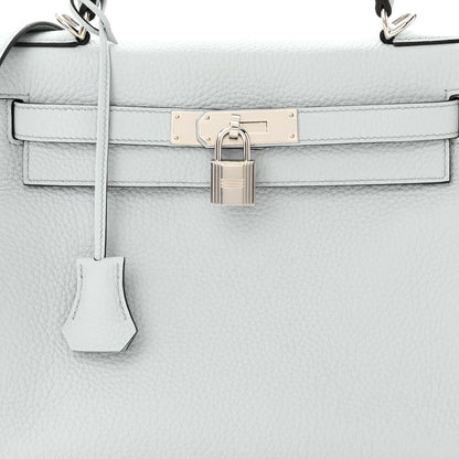Hermes Taurillon Clemence Kelly Retourne 28 Bleu Pale 8 of 11