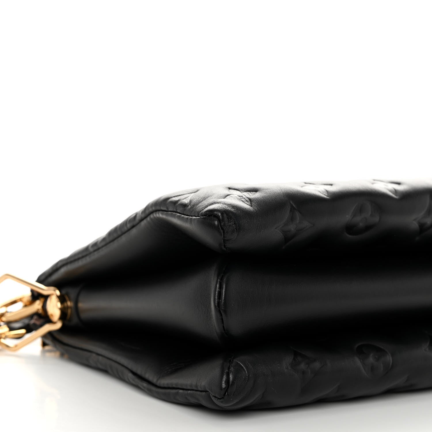 Louis Vuitton Lambskin Embossed Monogram Coussin PM Black 10 of 11