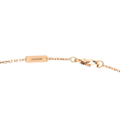 Van Cleef & Arpels 18K Rose Gold Diamond Black Onyx Vintage Alhambra Pendant Necklace 6 of 7