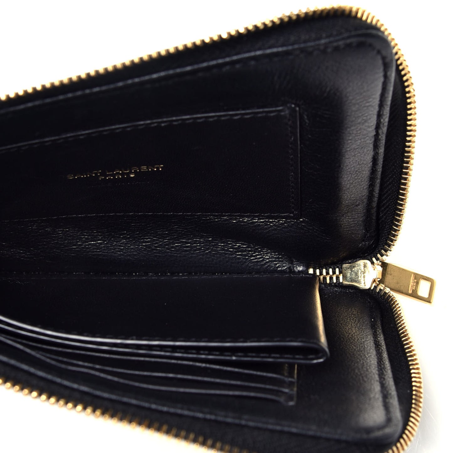 Grain de Poudre Matelasse Monogram Key Pouch Black