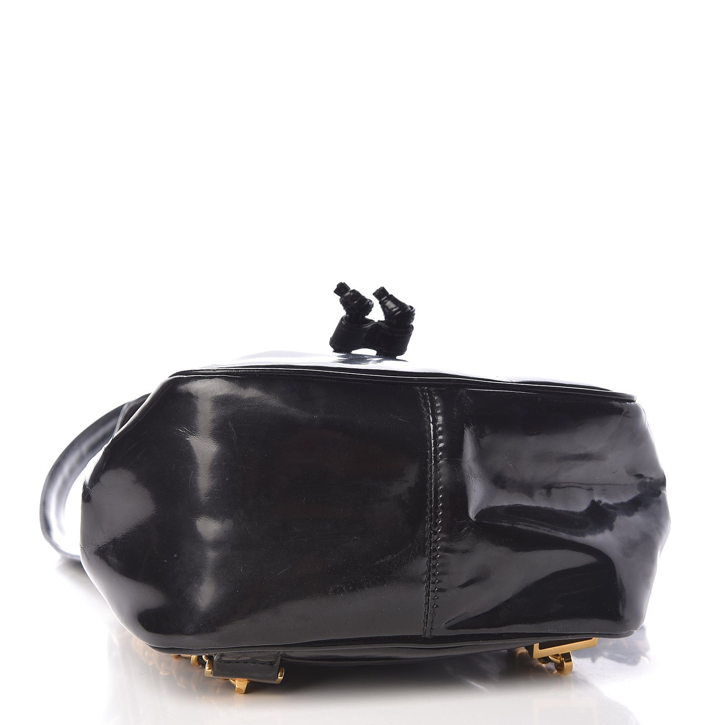 Vinyl CC Drawstring Backpack Black