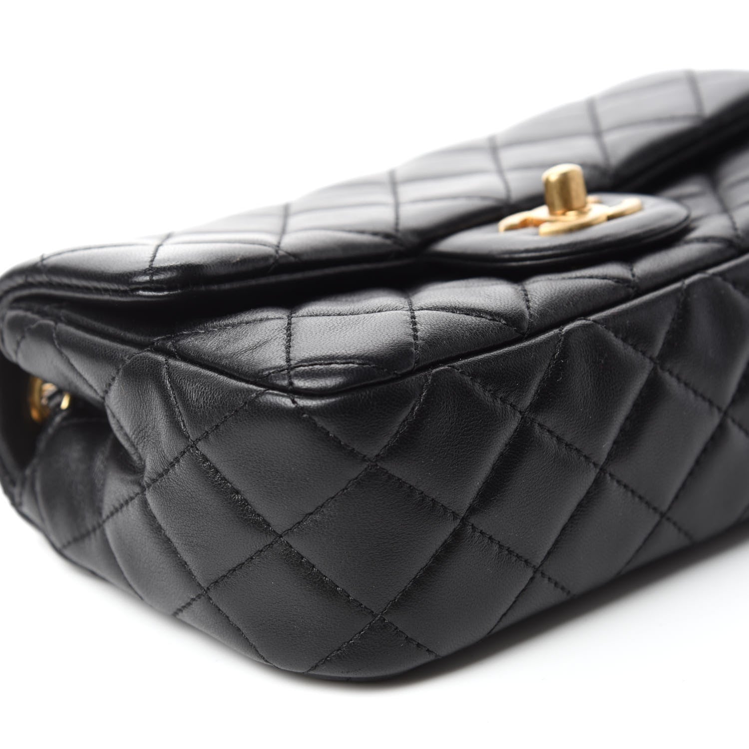 Chanel Lambskin Quilted Mini Rectangular Pearl Crush Flap Black 6 of 11