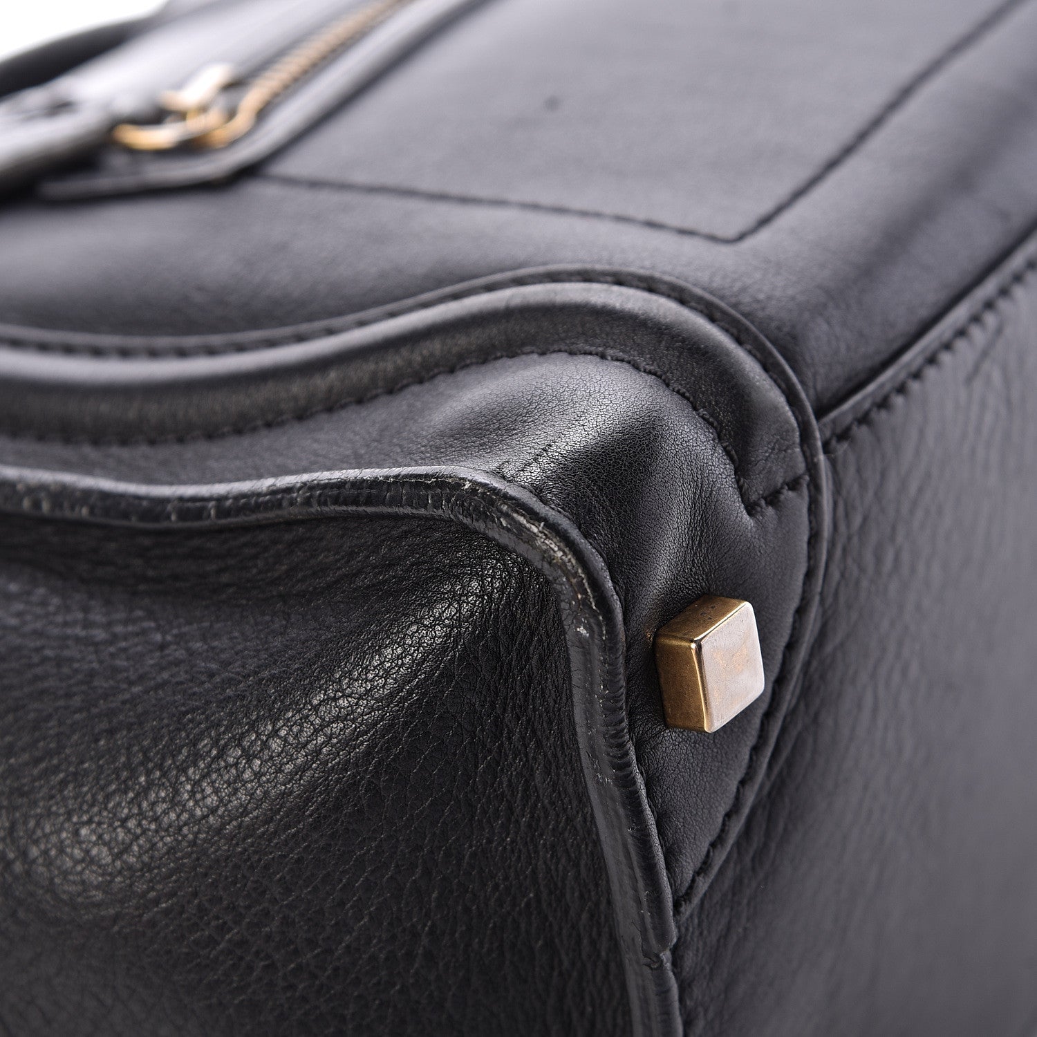 Celine Calfskin Micro Luggage Black 10 of 20