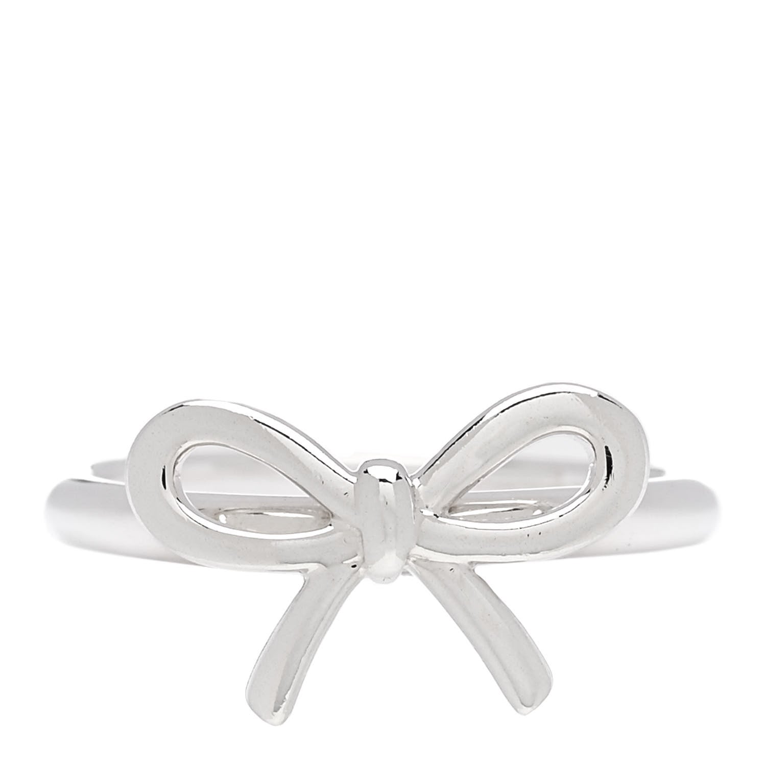 Tiffany Sterling Silver Bow Ring 53 6.5 1 of 4