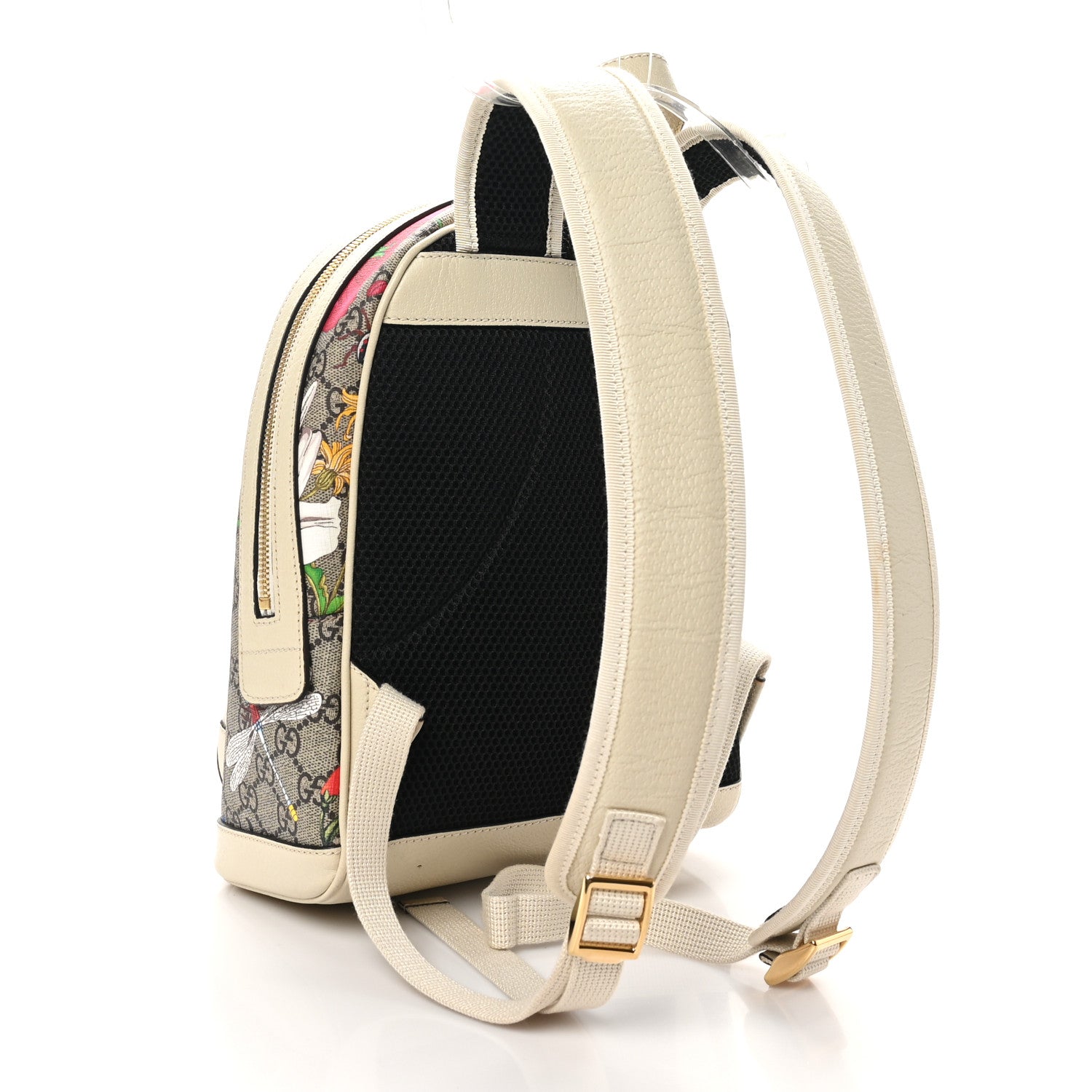 Gucci GG Supreme Monogram Flora Web Small Ophidia Day Backpack White 2 of 10