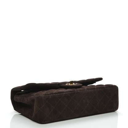 Chanel Suede Quilted Medium Double Flap Bag Brown 4 of 8