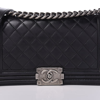 Chanel Lambskin Quilted Medium Boy Flap Black 11 of 11