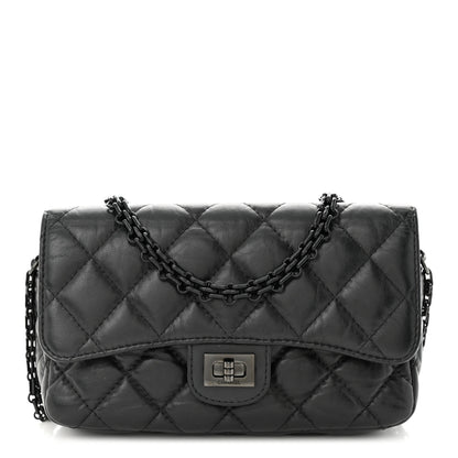 Chanel Aged Calfskin Quilted 2.55 Reissue Phone Holder With Chain So Black 1 of 13