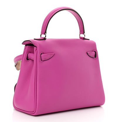 Hermes Swift Quelle Idole Kelly Doll Handbag Magnolia Biscuit 2 of 11