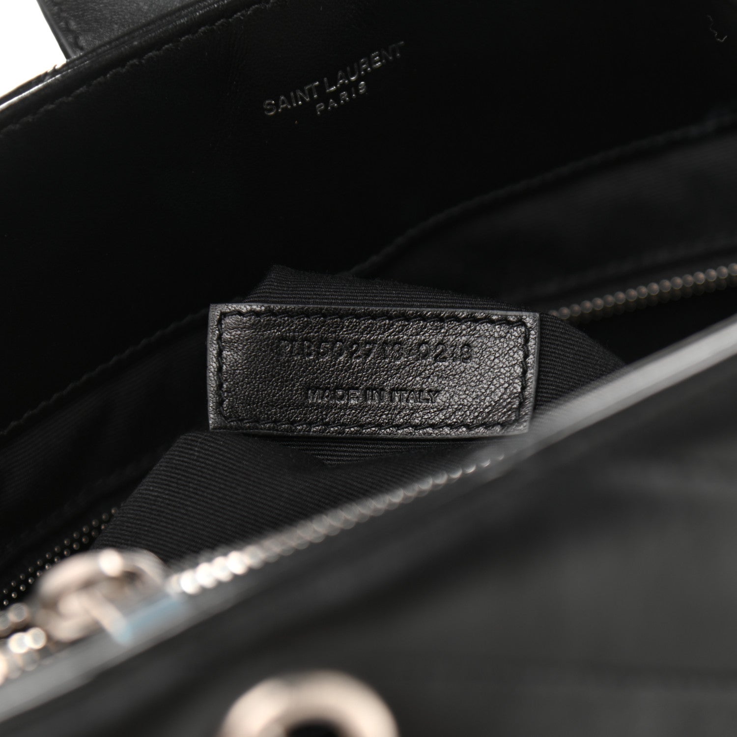Saint Laurent Calfskin Y Quilted Monogram Large Loulou Shopper Black 8 of 11