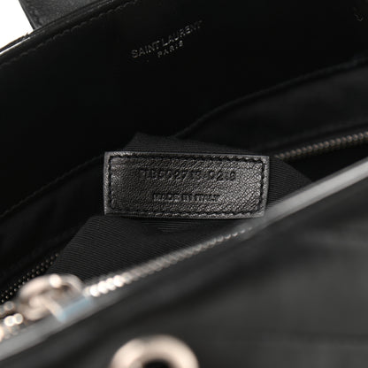 Saint Laurent Calfskin Y Quilted Monogram Large Loulou Shopper Black 8 of 11