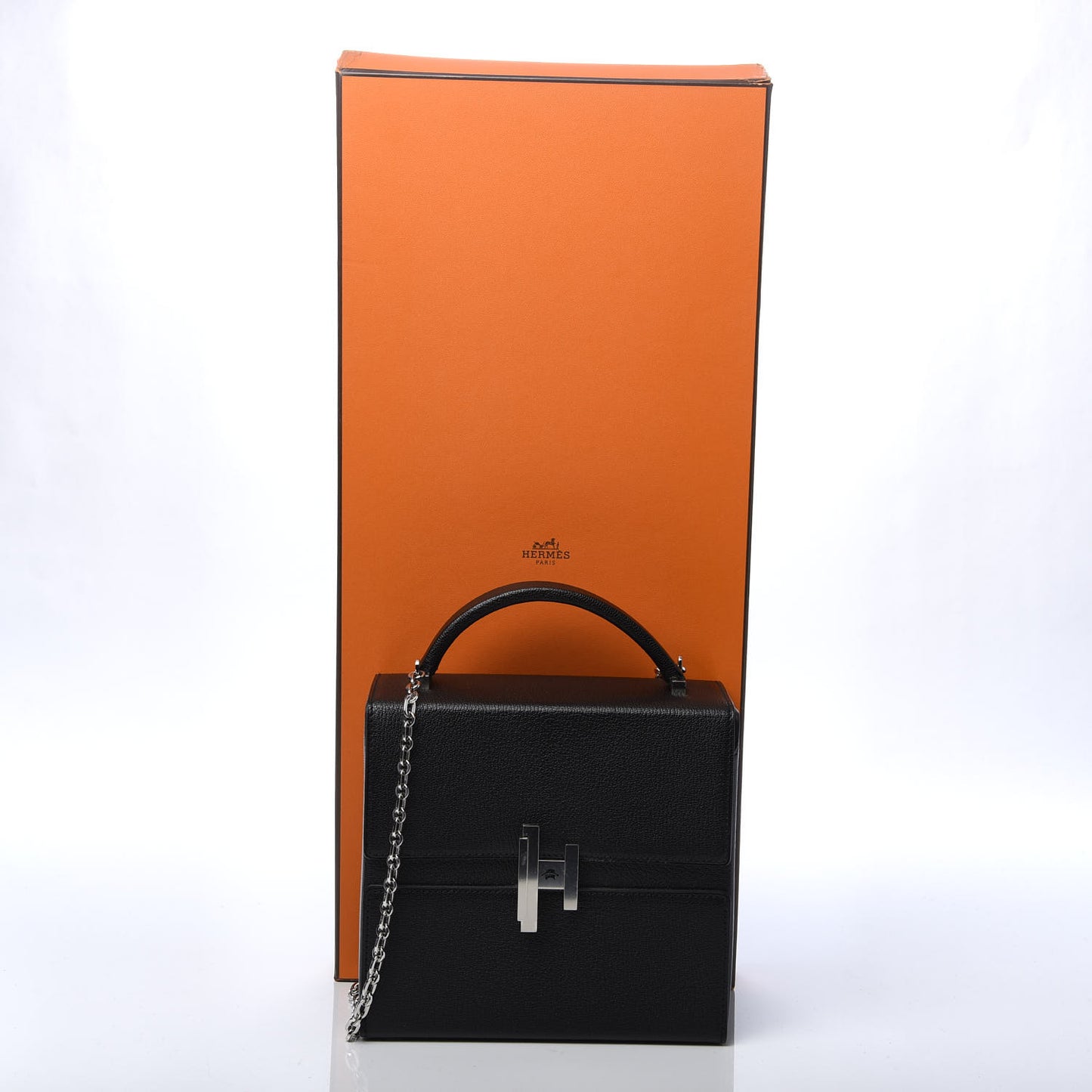 Chevre Mysore Cinhetic Boxy Top Handle Bag Black