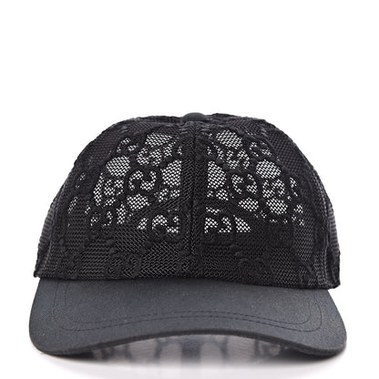 Gucci GG Net Embroidered Baseball Hat M Black 3 of 8