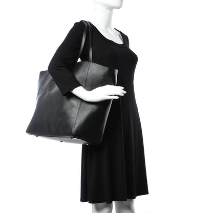 MCM Grained Calfskin Large Reversible Wandel Tote Black 3 of 12