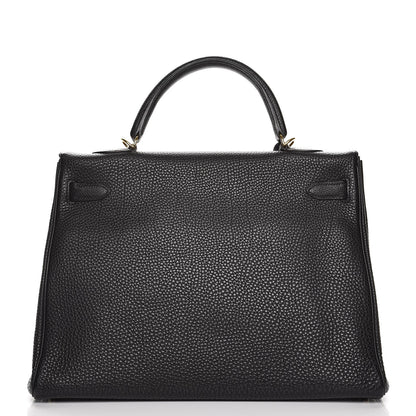 Hermes Togo Kelly Retourne 35 Black 6 of 35
