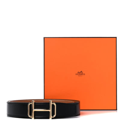 Hermes Swift Togo 32mm Gamma Belt 85 Black Gold 7 of 7