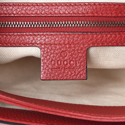 Gucci Cellarius Calfskin Feline GG Marmont Flap Shoulder Bag Vulcanic Red 6 of 7