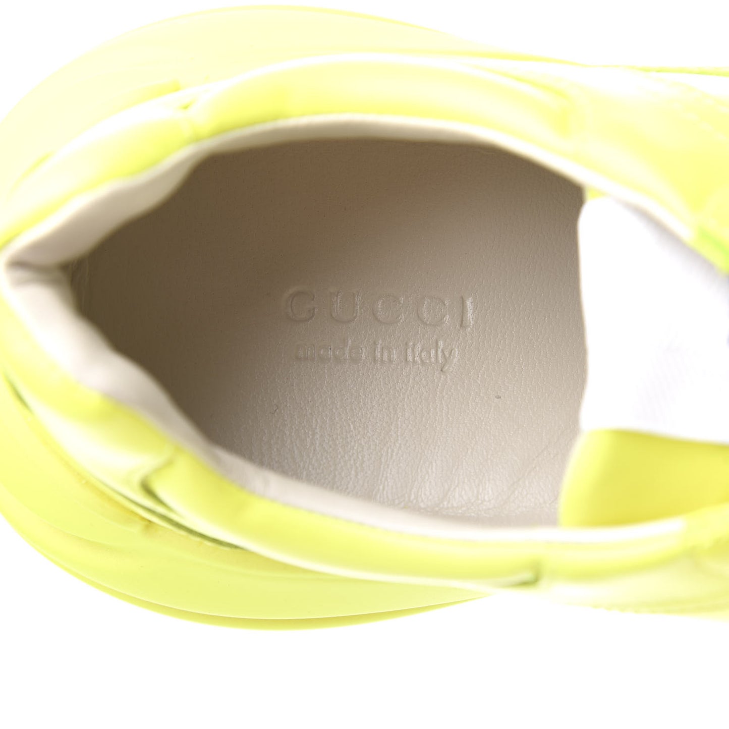 Calfskin Womens Rhyton Sneakers 41 Fluo Yellow